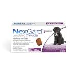 NexGard® (afoxolaner) Flea and Tick Protection for Dogs Oral Soft Beef Flavored Chewables, 24.1 to 60 lbs. (Purple Box) 1 Chew (1 Month Supply)