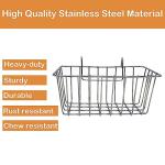 RMNHPTK Rabbit Hay Feeder Rack for Cage, Rabbit Dispenser Holder Stainless Steel Heavy-Duty Metal Hanging Hay Manger for Rabbits Bunnies Guinea Pigs Chinchillas (2 Pack, 9x3.9x3.9 in)