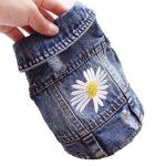 Pet Clothes Jeans Jacket Cool Puppy Denim Shirts for Small Medium Dogs Cats Lapel Vests Vintage Washed Clothes Scratch Design Coat