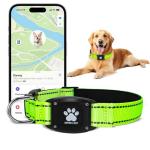 Myiwb GPS Dog Collar Tracker 2-in-1,Reflective Waterproof Adjustable Pet Collar,iOS-Only,Ideal for Dog Tracking pet Tracker,for Small to Large Dogs,Real-Time Tracking,No Monthly Fees(Green,Large)