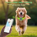 Myiwb GPS Dog Collar Tracker 2-in-1,Reflective Waterproof Adjustable Pet Collar,iOS-Only,Ideal for Dog Tracking pet Tracker,for Small to Large Dogs,Real-Time Tracking,No Monthly Fees(Green,Large)
