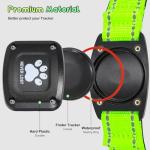Myiwb GPS Dog Collar Tracker 2-in-1,Reflective Waterproof Adjustable Pet Collar,iOS-Only,Ideal for Dog Tracking pet Tracker,for Small to Large Dogs,Real-Time Tracking,No Monthly Fees(Green,Large)