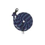 Kensington Clinician Equine Training Lead Rope – 15ft Heavy Duty Braided Horse Lead with Swivel Bull Snap | Color: Purple w/Lt Blue & Black