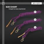 Kensington Clinician Equine Training Lead Rope – 15ft Heavy Duty Braided Horse Lead with Swivel Bull Snap | Color: Purple w/Lt Blue & Black