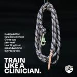 Kensington Clinician Equine Training Lead Rope – 15ft Heavy Duty Braided Horse Lead with Swivel Bull Snap | Color: Purple w/Lt Blue & Black