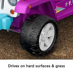 Power Wheels JoJo Siwa Jeep Wrangler, 12V Battery-Powered Ride-on Vehicle for Preschool Kids Ages 3-7 Years