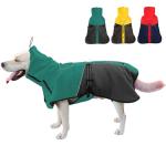 KOOGAL Pet Dog Clothes Coat for Large Dogs，Pet Waterproof Warm Winter Jacket Cold Weather Coats Reflective Pet Vest Warm Fleece Dogs Snowsuit,Dog Raincoat Rain Poncho Windbreaker (Green, 5XL)