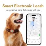 Molly&Cody GPS Dog/Cat Tracker, Multi-Mode GPS/Bluetooth, Real-Time Tracking for Pet Collar with Virtual Fence, Long Battery, IP67 Waterproof, Health Monitor, 1-Year Record, iOS/Android App (Red)