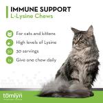 Tomyln Immune Support L-Lysine Nutritional Supplement 2.65oz each (3 Pack)