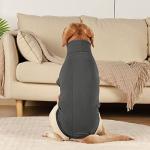 ROZKITCH Dog Winter Coat Soft Pullover Pajamas, Pet Windproof Warm Cold Weather Jacket Vest Cozy Onesie Jumpsuit Apparel Outfit Clothes for Small, Medium, Large Dogs Walking Hiking Travel Sleep Black