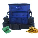 PupSensei Dog Treat Pouch, Durable Oxford Polyester, No-Spill Magnetic Closure, Treat Pouches for Pet Training with Metal Clip, Waist Belt, Adjustable Strap, Poop Bag Dispenser (Navy Blue)