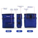 PupSensei Dog Treat Pouch, Durable Oxford Polyester, No-Spill Magnetic Closure, Treat Pouches for Pet Training with Metal Clip, Waist Belt, Adjustable Strap, Poop Bag Dispenser (Navy Blue)