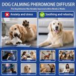 Dog Pheromone Calming Diffuser: Relaxing Pheromone Diffuser for Dogs Relief Stress Anxiety Fighting Scratching Barking, Dog Calming Pheromone Diffuser Kit with 2 Plug in Diffuser+4 Refill 48ml (6in1)