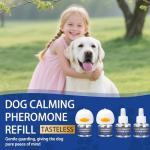 Dog Pheromone Calming Diffuser: Relaxing Pheromone Diffuser for Dogs Relief Stress Anxiety Fighting Scratching Barking, Dog Calming Pheromone Diffuser Kit with 2 Plug in Diffuser+4 Refill 48ml (6in1)