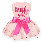 Birthday Girl Dog Tulle Dress - Dog Clothes Holiday Festival Dog Dresses Puppy Party Costumes Doggie Shirts Cat Outfits(X-Small,Red)