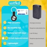 Cat Tracker Collar-Dog GPS Tracker-Pet Tracker-GPS Tracker for Dogs | Android and iOS Universal | No Monthly Fee | Works with Any Collar
