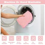 Fnaobai Pet Bathrobe for Dog Cat Absorbently Quick Drying Coat Cute Dogs Bath Towel Hooded Robe Adjustable Collar & Belly Strap for Pool Beach (Pink, Small)