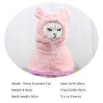 Fnaobai Pet Bathrobe for Dog Cat Absorbently Quick Drying Coat Cute Dogs Bath Towel Hooded Robe Adjustable Collar & Belly Strap for Pool Beach (Pink, Small)