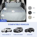 4Knines SUV Cargo Liner for Dogs – Dog Trunk Cover – Heavy-Duty, Waterproof Pet Seat Protector – Durable Cargo Liners for Dogs – USA-Based Company - Large (Black)