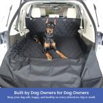 4Knines SUV Cargo Liner for Dogs – Dog Trunk Cover – Heavy-Duty, Waterproof Pet Seat Protector – Durable Cargo Liners for Dogs – USA-Based Company - Large (Black)