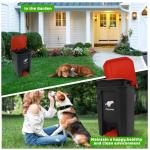 Uppcasir Dog Poop Trash Can Outside, 20L/5Gallon Dog Waste Trash Can with Lid, Pedal and Removable Inner Waste Bin, Pet Poop Bucket with 100 Bags, Red