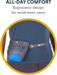 Ruffwear Treat Trader Dog Treat Pouch, Hands-Free Waist-Worn, One-Handed Magnetic Closure, Belt (30-48 in) or Clip, Waterproof Food-Grade Lining, Zippered Pocket, Clicker Loop, Blue Pool