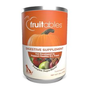 Fruitables Pumpkin Dog Digestive Fiber Supplement 15 oz