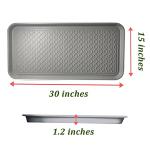Large Multifunctional Boot Tray 2 Pack Boot Mat Washable Indoor or Outdoor Tray Mat Doormats for Shoes Boots Plants Pots Paint Tins Pet Bowls Car Storage, 30 x 15 x 1.2 Inches