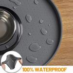Waterproof Silicone Pet Feeding Mat with Raised Edge