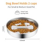 Stainless Steel Slow Feeder Bowl for Pets