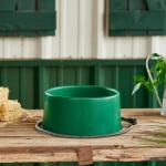 Farm Innovators 1.5-Gal Heated Pet Water Bowl for Dogs & Cats, Anti-Chew Cord, 60W, Green