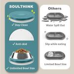 SoulThink® Ant Proof Cat Dog Bowl Tray - New Innovation Anti Ant Pet Food Dish Indoor No Chemical No Water Needed Different from Traditional Ant Trap (Turquoise Green)