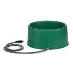Farm Innovators 1.5-Gal Heated Pet Water Bowl for Dogs & Cats, Anti-Chew Cord, 60W, Green