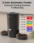 Automatic Cat Feeder for Two Cats, 6 Meals