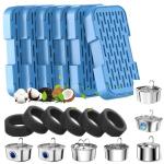 AOOGITF Official Cat Water Fountain Filters, 16 Packs(8 Filters + 8 Sponges) Cat Fountain Replacement Filters for AOOGITF Cat Fountain, with Activated Carbon Filter, Ultra-fine fiber