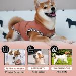 KYEESE 2Pack Dog Shirt Stretchy Sweatshirt Pullover Fleece Coats Lightweight Shirts Vest Sleeveless T-Shirt Soft for Small Dogs, Brown+Khaki, Small