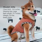 KYEESE 2Pack Dog Shirt Stretchy Sweatshirt Pullover Fleece Coats Lightweight Shirts Vest Sleeveless T-Shirt Soft for Small Dogs, Brown+Khaki, Small