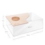 Niteangel Animal Sand-Bath Box: - Acrylic Critter's Sand Bath Shower Room & Digging Sand Container for Hamsters Mice Lemming Gerbils or Other Small Pets (Rectangle, Burlywood)