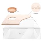 Niteangel Animal Sand-Bath Box: - Acrylic Critter's Sand Bath Shower Room & Digging Sand Container for Hamsters Mice Lemming Gerbils or Other Small Pets (Rectangle, Burlywood)