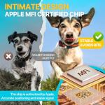 PawGaze Dog Tracker Collar, No Monthly Fee Cat Tracker Collar(Only iOS), Compatible with Apple FindMy App, Reflective FinderTag Smart Collars, Anti-Lost, Key Finder for Pets/Items（NOT GPS）