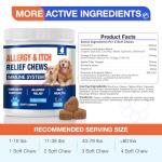 MaxHemp Dog Allergy Relief- 60PCS Dog Allergy Chews Itching Skin Relief for Skin & Coat, Anti Itch,Hot Spots Treatment - Canine Immune Health Supplement