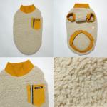 D Doggy Star Dachshund Sweater for Dogs Warm Fleece Clothes Winter Coat (S,Mustard Pocket)