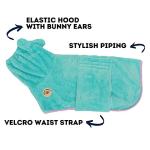 DERPYCHAPPY Premium Dog Towel Robe & Dog Bathrobe for Drying Dogs Made in Korea | Super Absorbent Quick & Adjustable Microfiber Bath Towel for Cats & Puppy Robes After Bath | Soft Warm Coat (Mint,XL)
