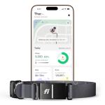 Fi New Series 3+ Smart Dog Tracker Collar [12 Month Membership Included] GPS Tracker for Dogs with Health & Behavior Monitoring, Escape Alerts, Waterproof, LED, Apple Watch Compatible (Gray, Large)