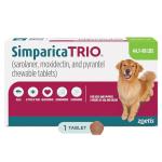Simparica Trio (sarolaner, moxidectin, and pyrantel chewable Tablets) Chewables for Dogs, 48 mg/tab, 44.1-88 lbs, (Green), 1 Tablet