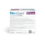 NexGard® (afoxolaner) Flea and Tick Protection for Dogs Oral Soft Beef Flavored Chewables, 24.1 to 60 lbs. (Purple Box) 6 Chews (6 Month Supply)