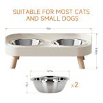 Elevated Cat Bowl Set with Stainless Steel Bowls