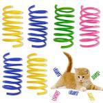 QUVOVID Cat Spring Toys 20 Packs Colorful Plastic Spring Coils Attract Cats to Swat, Bite, Cat Toys for Indoor Cats for All Breeds