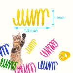 QUVOVID Cat Spring Toys 20 Packs Colorful Plastic Spring Coils Attract Cats to Swat, Bite, Cat Toys for Indoor Cats for All Breeds