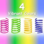 Shizhoo Cat Spring Toy, 30 Pcs Cat Kittens Toys Plastic Colorful Coil Spiral Springs for Swatting, Biting, Hunting, and Active Healthy Play Interactive Toys Indoor Cats